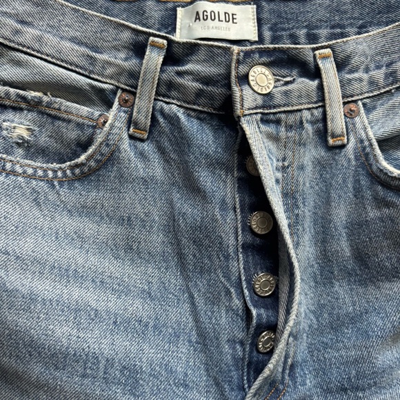 Agolde 90s Pinch High Rise Crop Straight Jeans Endless Size 25 A154D-1206 - Picture 6 of 14